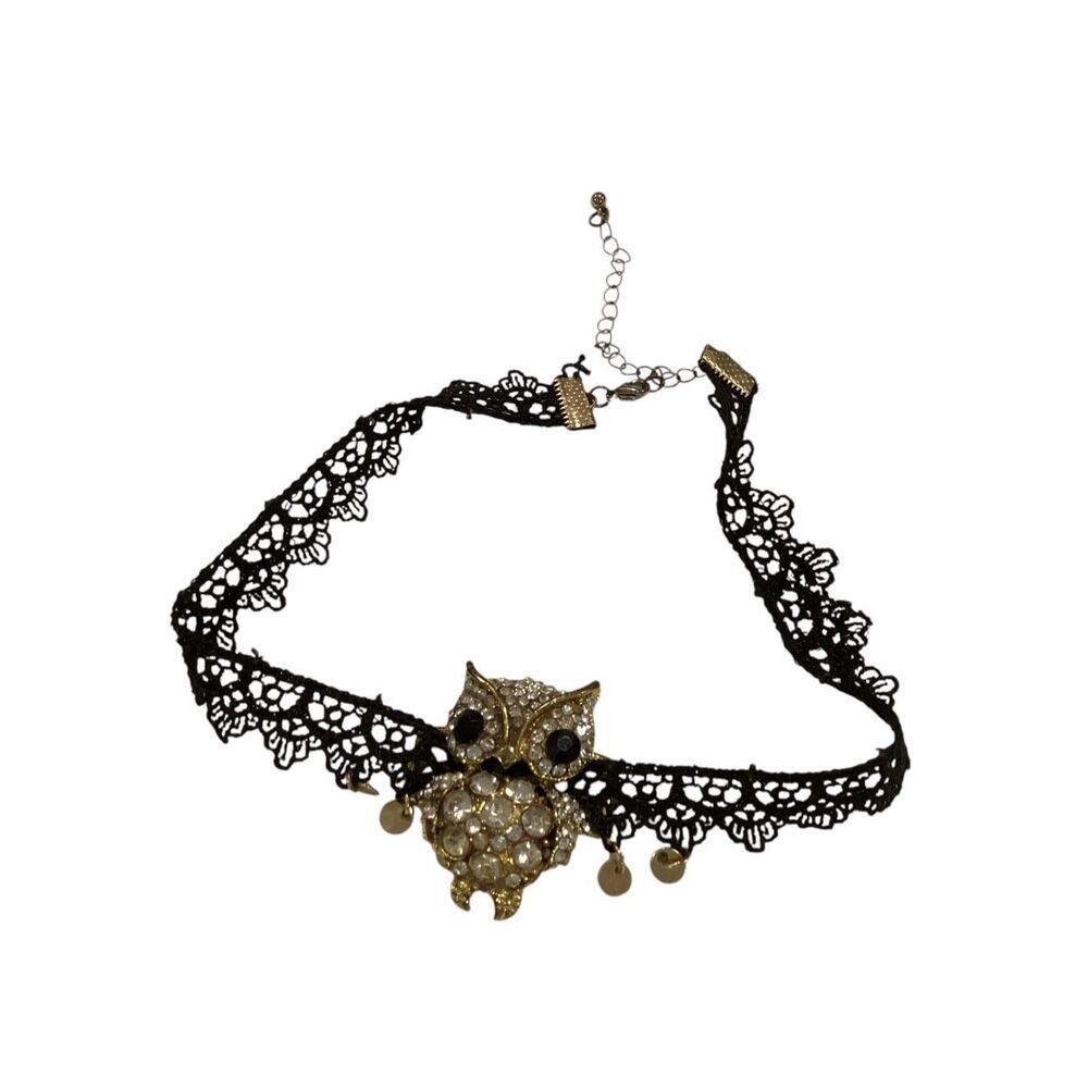 Vintage Owl Choker Necklace